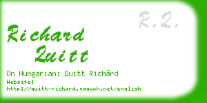 richard quitt business card